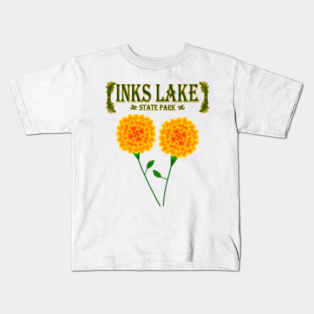 Inks Lake State Park Kids T-Shirt by MoMido